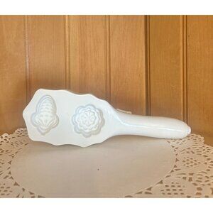 Vintage Schmid White Porcelain Butter Mold Flower Acorn Wall Kitchen Decor